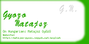 gyozo matajsz business card